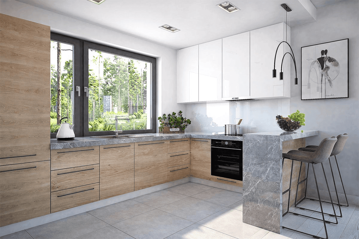 wizualizacja domu jednorodzinnego Mokka 16