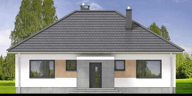 elewacja frontowa domu jednorodzinnego Mokka 16 4s
