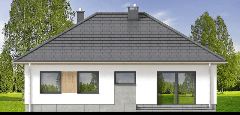 elewacja prawa domu jednorodzinnego Mokka 16 4s