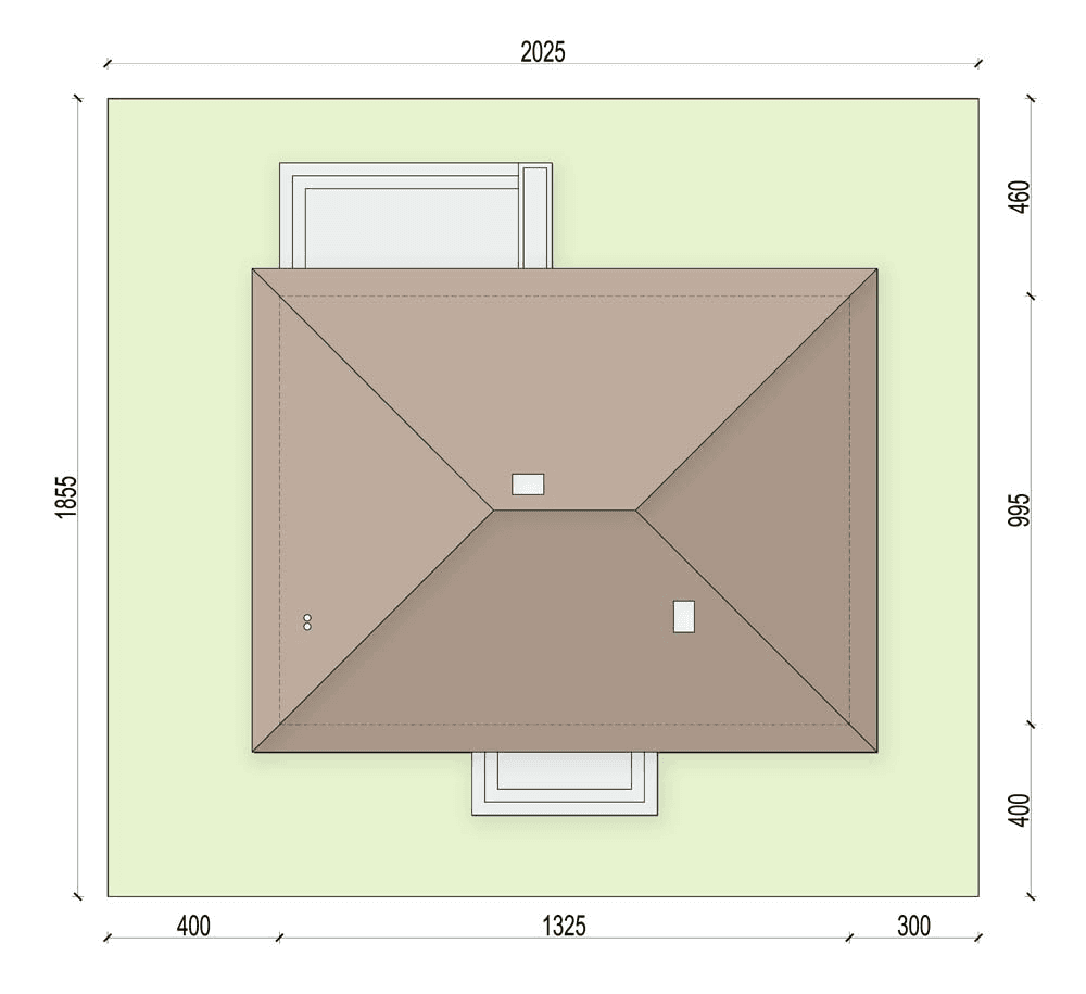 rzut usytuowania domu jednorodzinnego Mokka 16 4s na działce