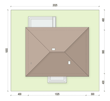 rzut usytuowania domu jednorodzinnego Mokka 16 4s na działce
