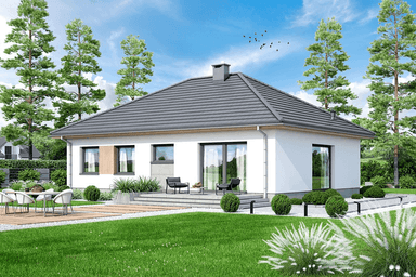 wizualizacja domu jednorodzinnego Mokka 16 4s