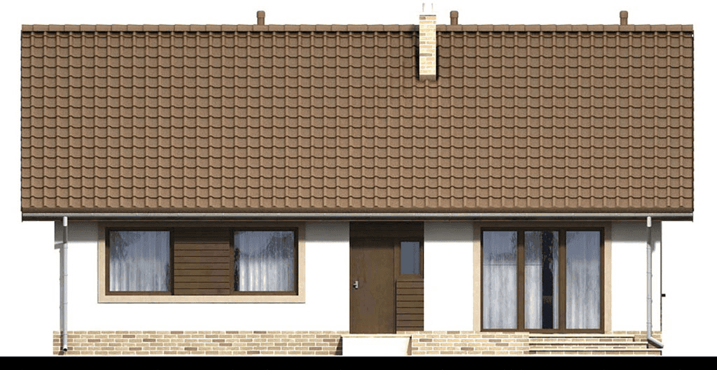 Elewacja tylna domu jednorodzinnego Mokka 2