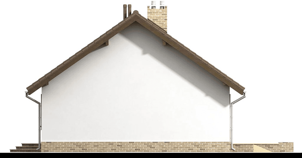 Elewacja prawa domu jednorodzinnego Mokka 2