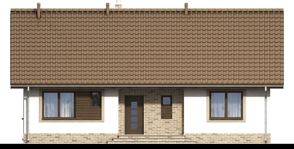 Elewacja frontowa domu jednorodzinnego Mokka 2