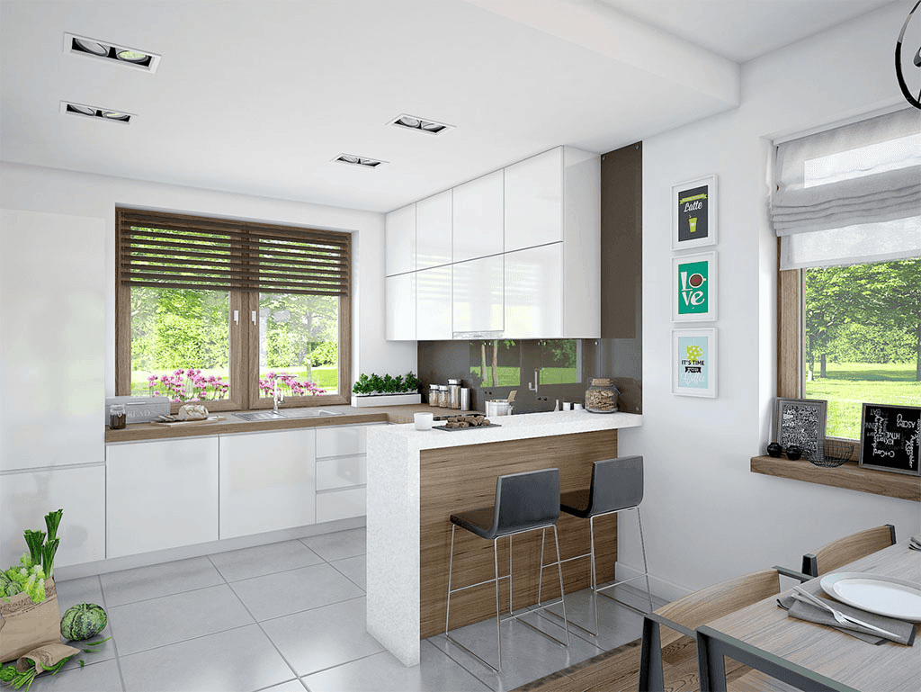 Wizualizacja domu jednorodzinnego Mokka 2