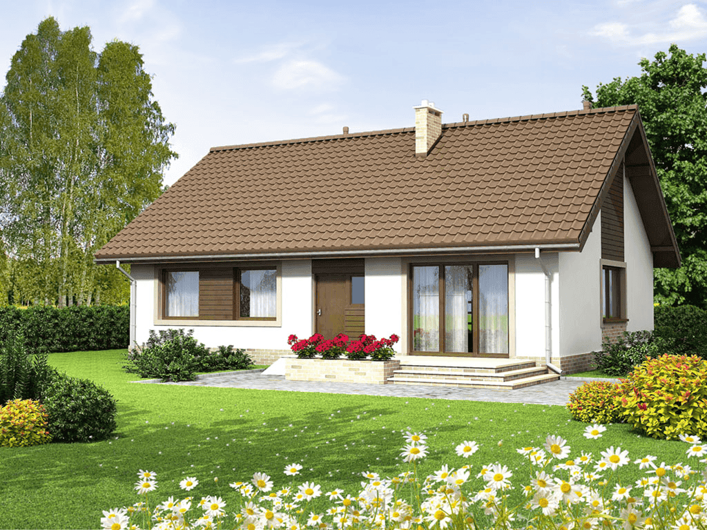 Wizualizacja domu jednorodzinnego Mokka 2