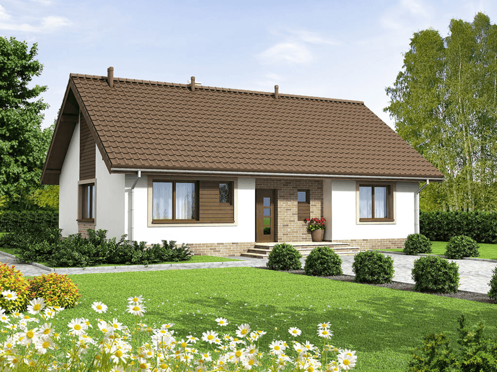 Wizualizacja domu jednorodzinnego Mokka 2