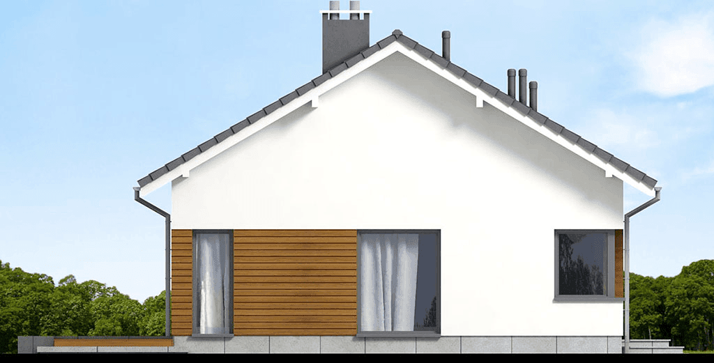 elewacja prawa domu jednorodzinnego Mokka 2 modern