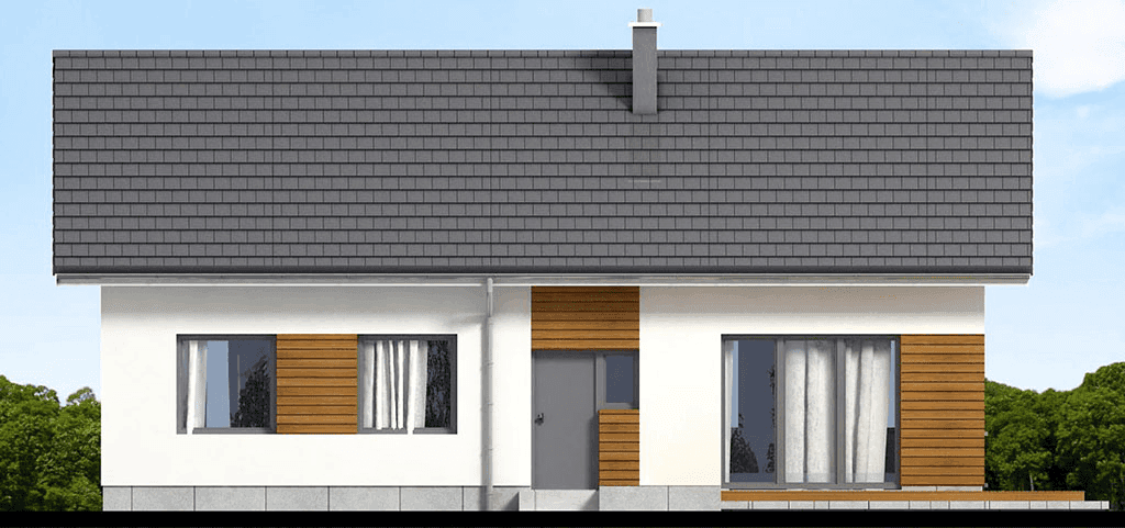 elewacja tylna domu ednorodzinnego Mokka 2 modern