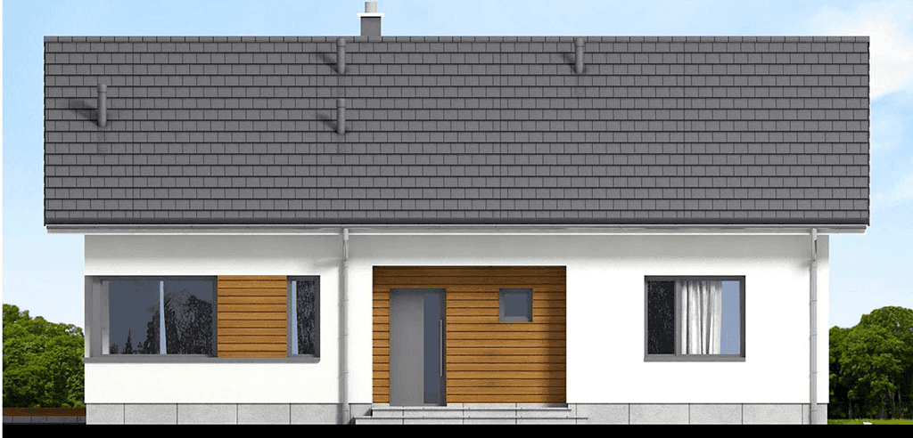 elewacja frontowa domu jednorodzinnego Mokka 2 modern