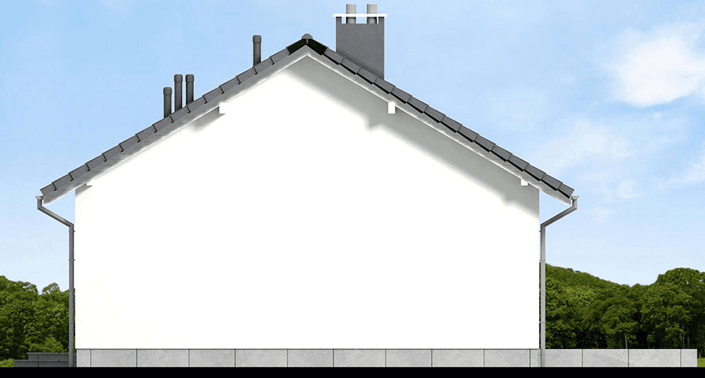 elewacja lewa domu jednorodzinnego Mokka 2 modern