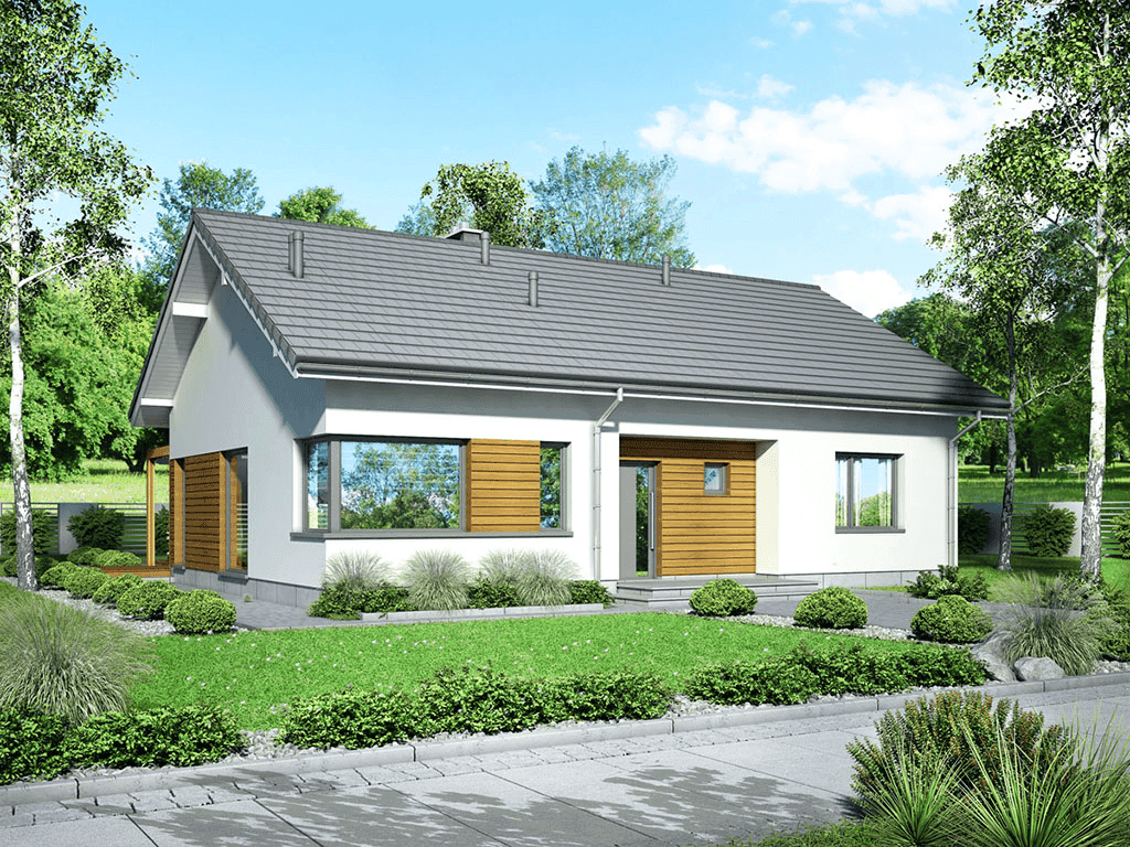 wizualizacja domu jednorodzinnego Mokka 2 modern