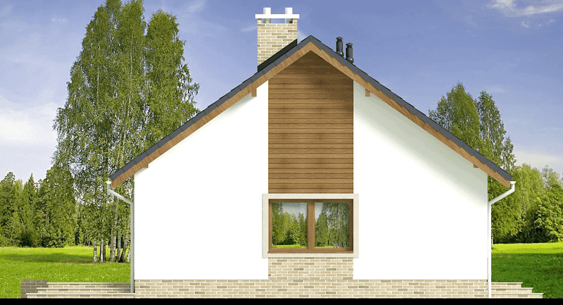 Elewacja lewa domu jednorodzinnego Mokka