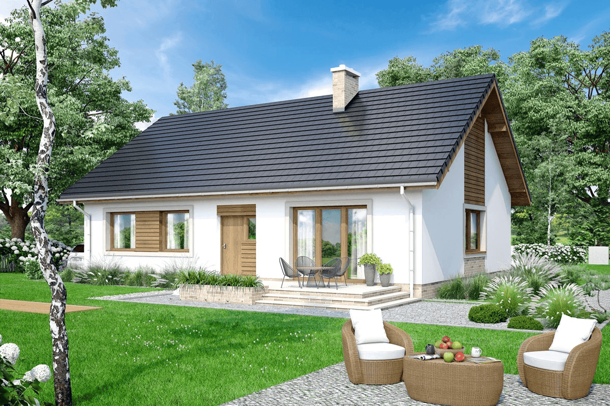Wizualizacja domu jednorodzinnego Mokka