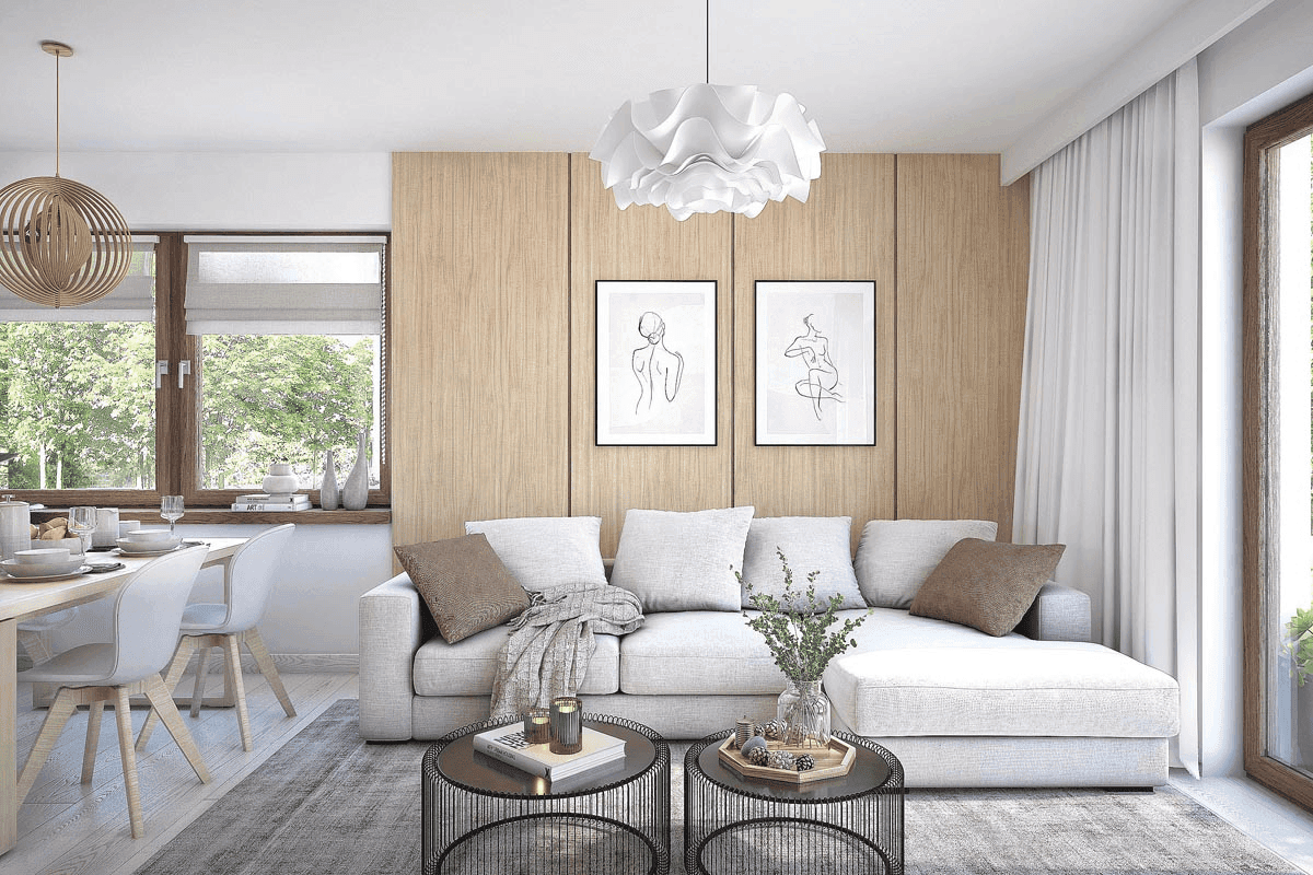 Wizualizacja domu jednorodzinnego Mokka