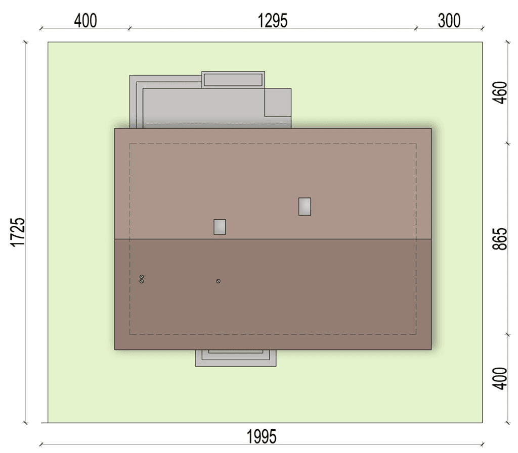 rzut usytuowania domu jednorodzinnego Mokka 3