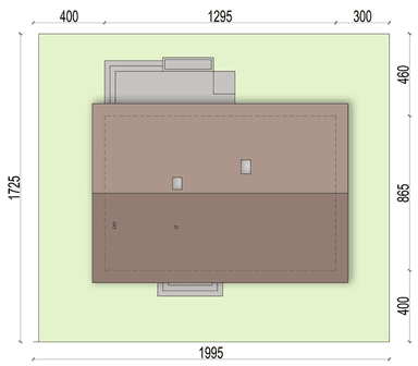 rzut usytuowania domu jednorodzinnego Mokka 3