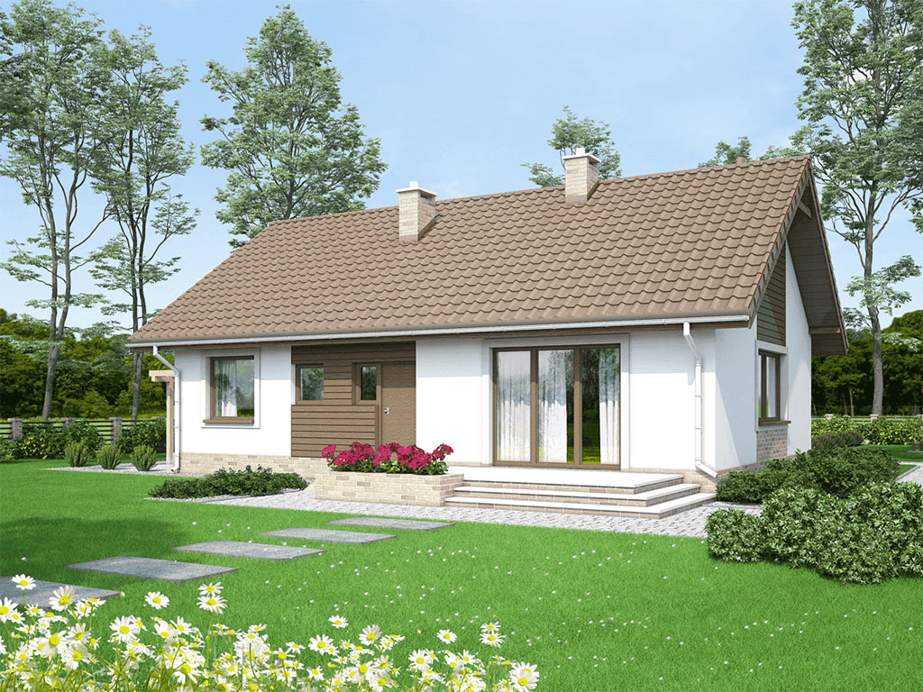 wizualizacja domu jednorodzinnego Mokka 3