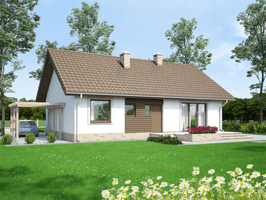 wizualizacja domu jednorodzinnego Mokka 3