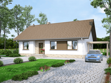 wizualizacja domu jednorodzinnego Mokka 3