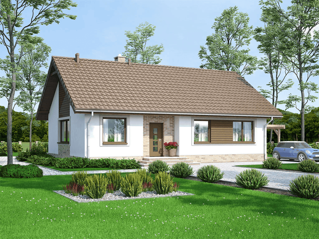 wizualizacja domu jednorodzinnego Mokka 3