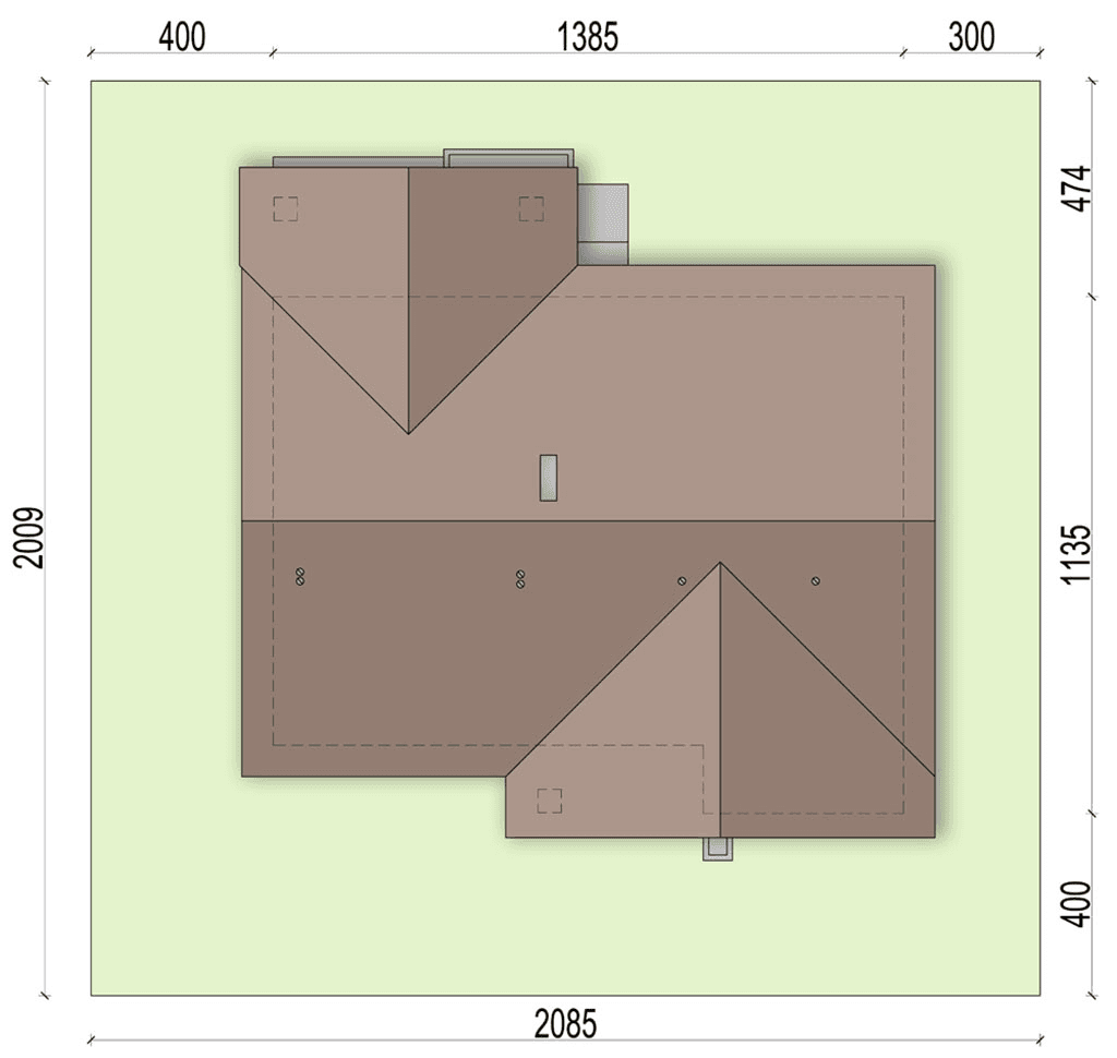 rzut usytuowania domu jednorodzinnego Mokka 4