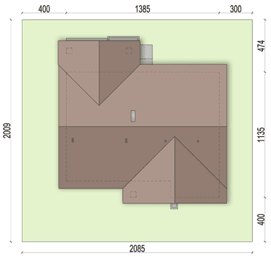 rzut usytuowania domu jednorodzinnego Mokka 4