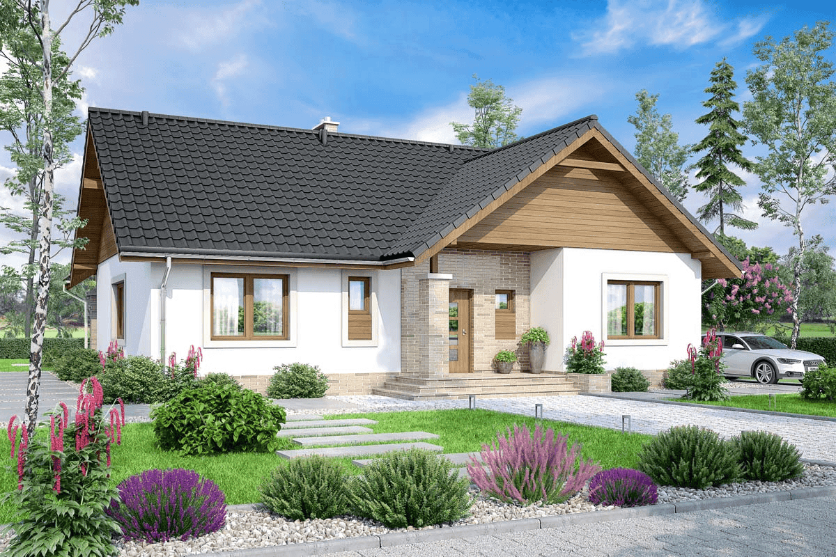 wizualizacja domu jednorodzinnego Mokka 4