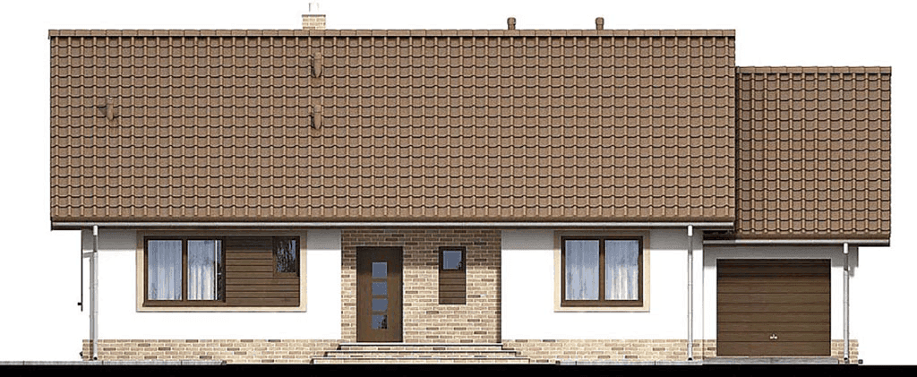 elewacja frontowa domu jednorodzinnego Mokka 5