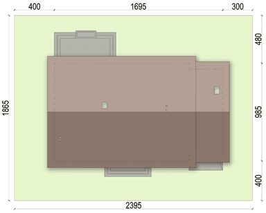 rzut usytuowania domu jednorodzinnego Mokka 5