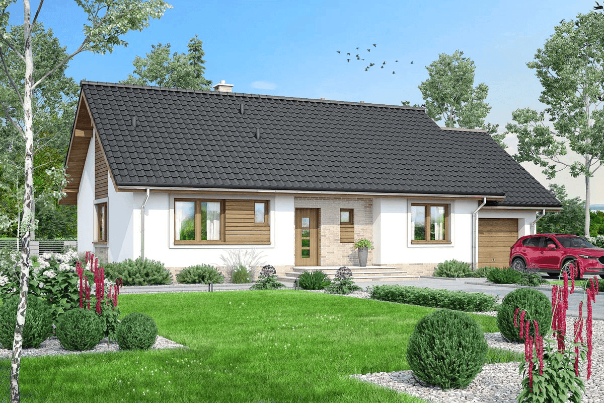 wizualizacja domu jednorodzinnego Mokka 5