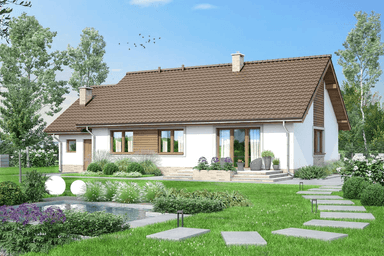 wizualizacja domu jednorodzinnego Mokka 5