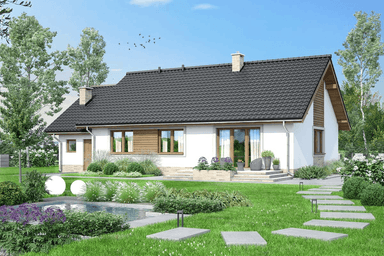 wizualizacja domu jednorodzinnego Mokka 5