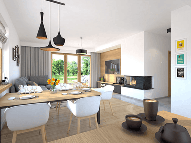 Wizualizacja domu jednorodzinnego Mokka 5 s2