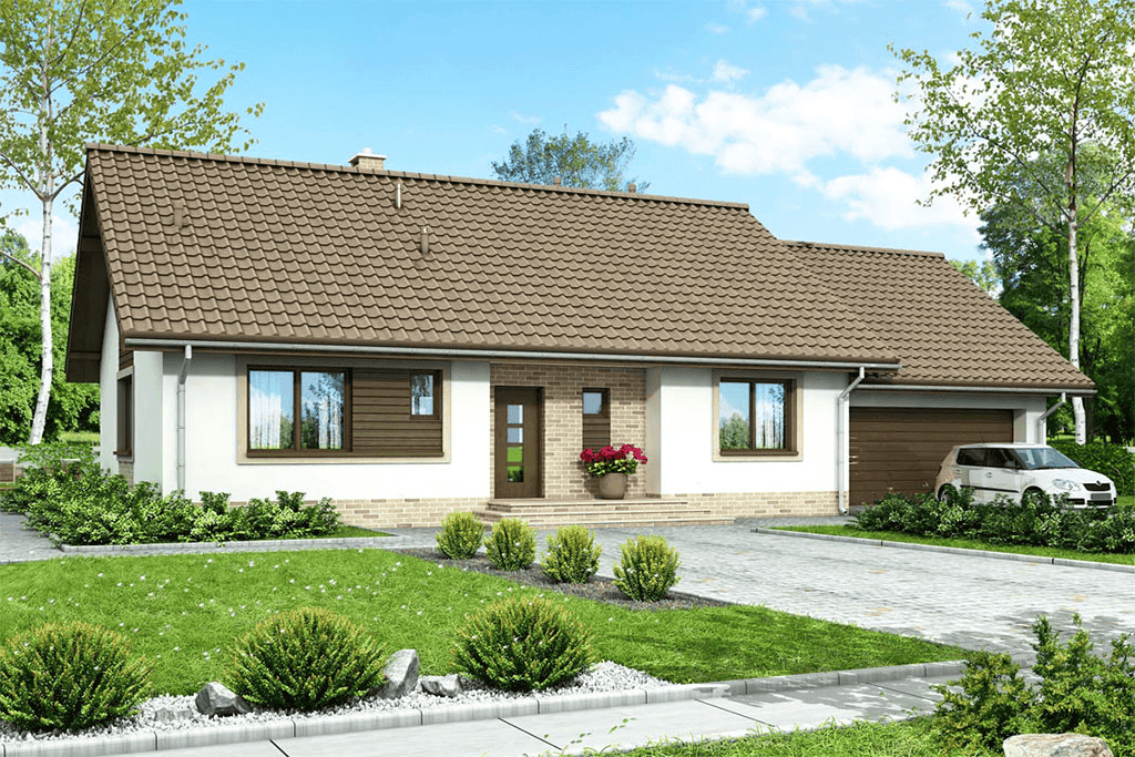 Wizualizacja domu jednorodzinnego Mokka 5 s2