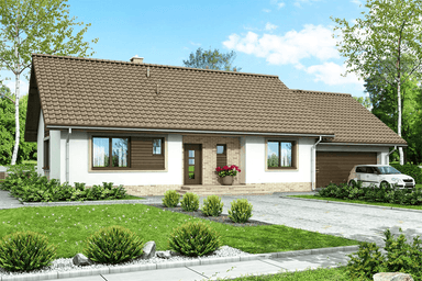 Wizualizacja domu jednorodzinnego Mokka 5 s2