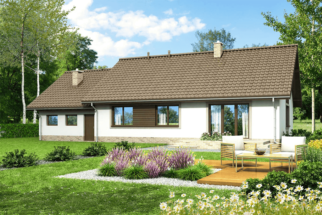 Wizualizacja domu jednorodzinnego Mokka 5 s2