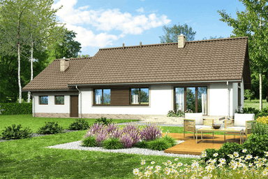 Wizualizacja domu jednorodzinnego Mokka 5 s2