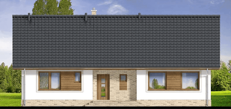 elewacja frontowa domu jednorodzinnego Mokka 6