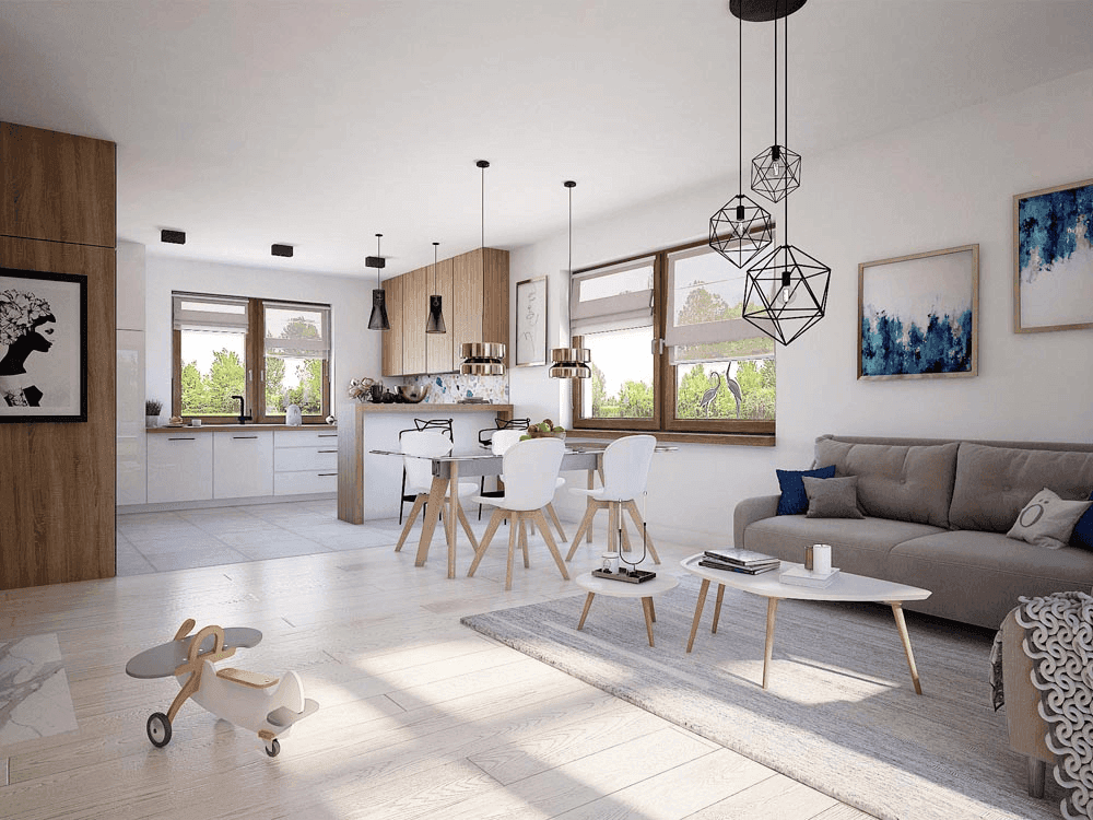 wizualizacja domu jednorodzinnego Mokka 6