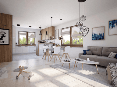 wizualizacja domu jednorodzinnego Mokka 6