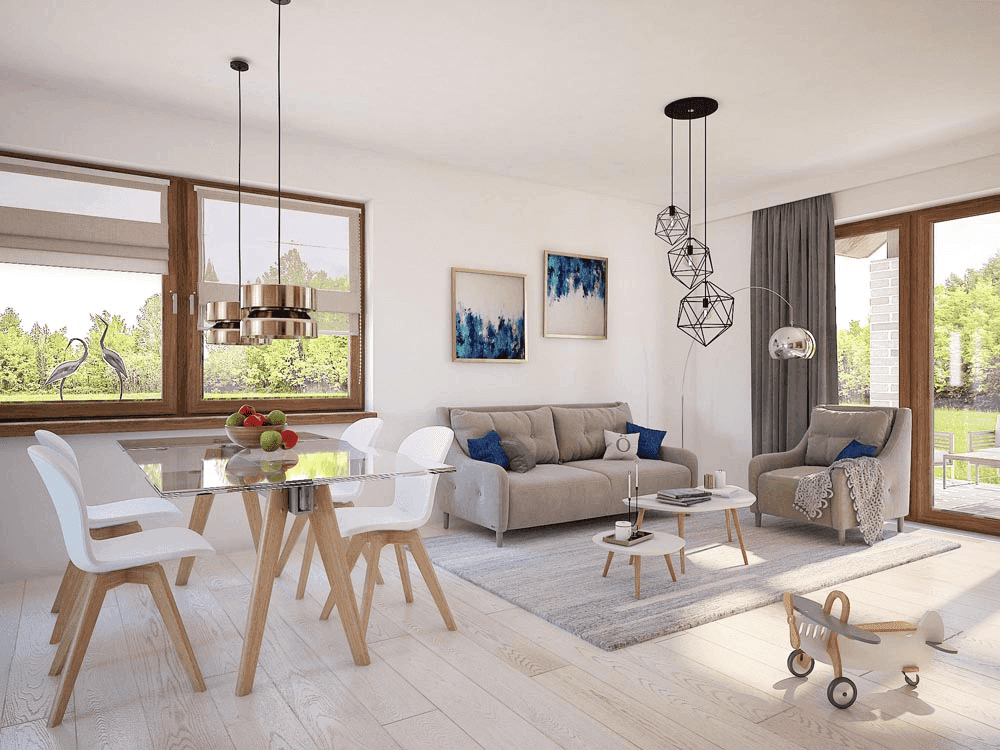 wizualizacja domu jednorodzinnego Mokka 6