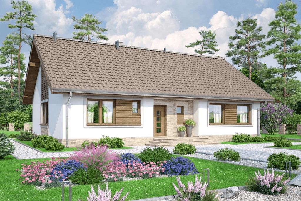 wizualizacja domu jednorodzinnego Mokka 6