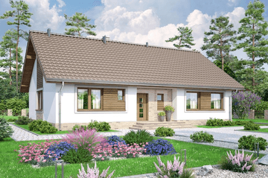 wizualizacja domu jednorodzinnego Mokka 6