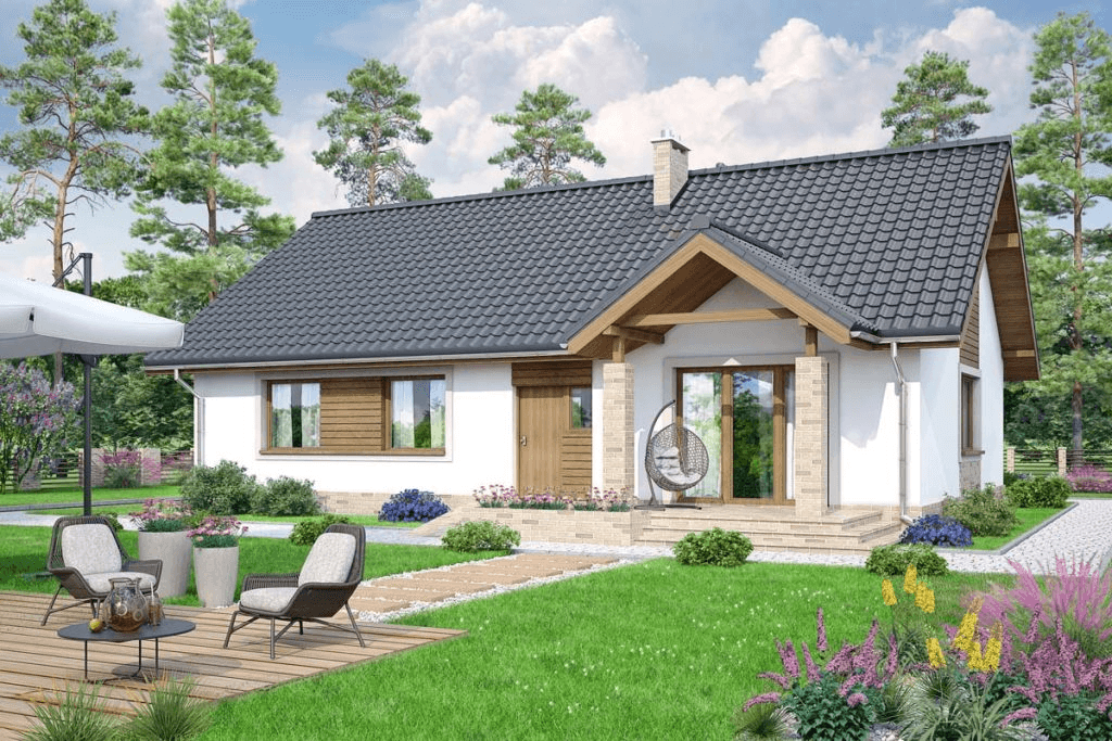 wizualizacja domu jednorodzinnego Mokka 6