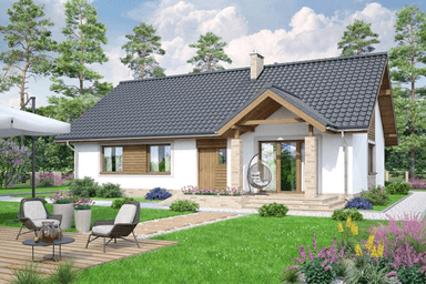 wizualizacja domu jednorodzinnego Mokka 6