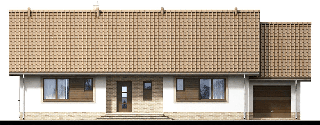 elewacja frontowa domu jednorodzinnego Mokka 7