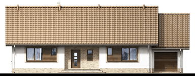 elewacja frontowa domu jednorodzinnego Mokka 7