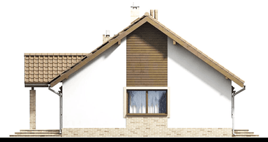 elewacja prawa domu jednorodzinnego Mokka 7